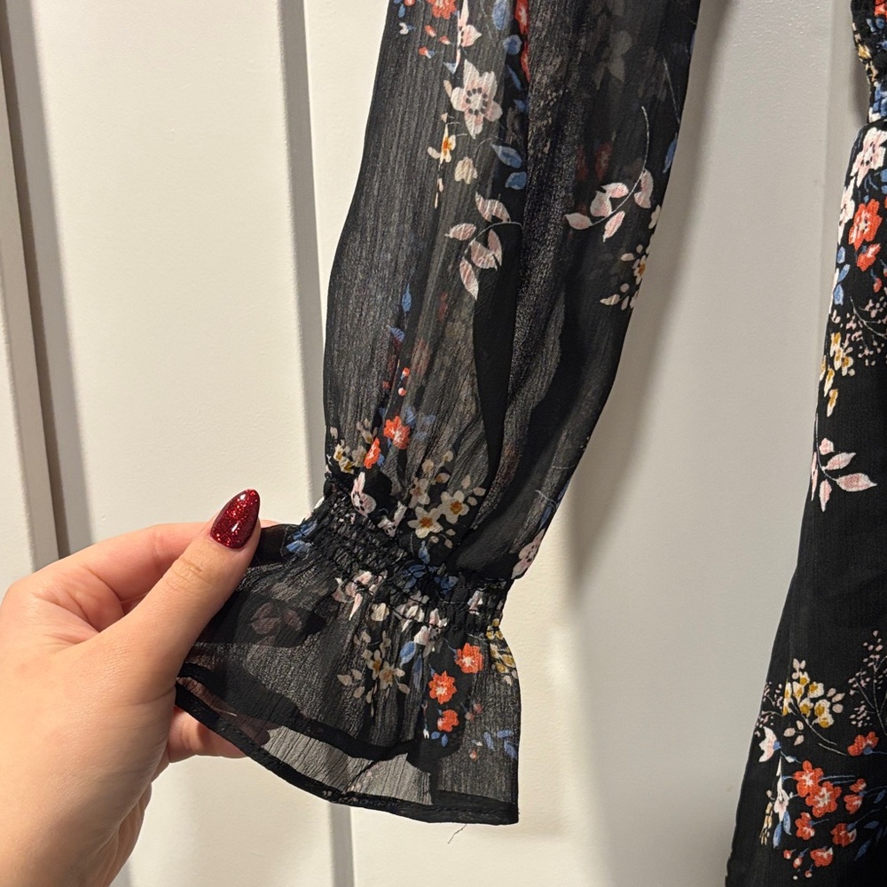 Mavi Black Floral Long Sleeve Dress - Picture 3 of 5
